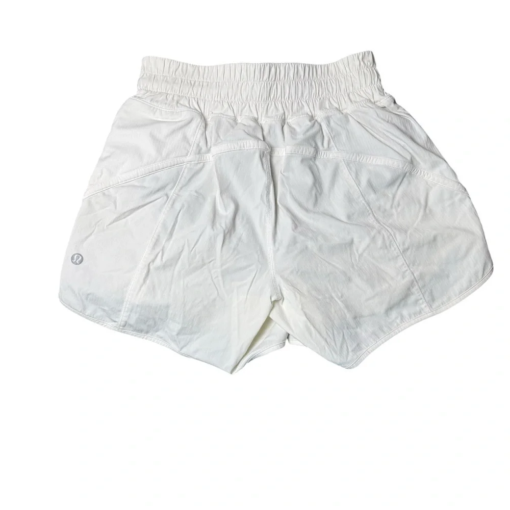 Lululemon Track That Lined White Short 5” Size 4